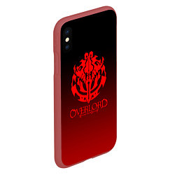 Чехол iPhone XS Max матовый OVERLORD, цвет: 3D-красный — фото 2