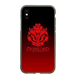 Чехол iPhone XS Max матовый OVERLORD, цвет: 3D-темно-зеленый