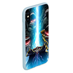 Чехол iPhone XS Max матовый Overlord, цвет: 3D-голубой — фото 2