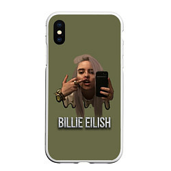 Чехол iPhone XS Max матовый BILLIE EILISH, цвет: 3D-белый