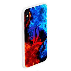 Чехол iPhone XS Max матовый L letter fire, цвет: 3D-белый — фото 2