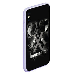 Чехол iPhone XS Max матовый Monsta X, цвет: 3D-светло-сиреневый — фото 2
