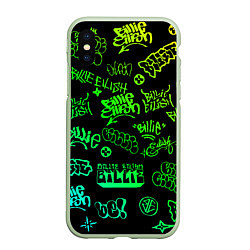 Чехол iPhone XS Max матовый BILLIE EILISH: Grunge Graffiti