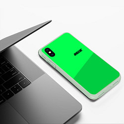 Чехол iPhone XS Max матовый Billie Eilish: Duo Green, цвет: 3D-салатовый — фото 2