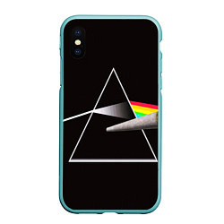 Чехол iPhone XS Max матовый PINK FLOYD, цвет: 3D-мятный