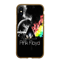 Чехол iPhone XS Max матовый PINK FLOYD, цвет: 3D-коричневый