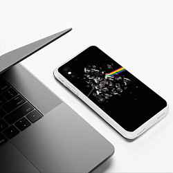 Чехол iPhone XS Max матовый PINK FLOYD, цвет: 3D-белый — фото 2