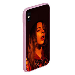 Чехол iPhone XS Max матовый BILLIE EILISH: Red Mood, цвет: 3D-розовый — фото 2