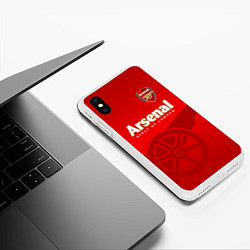 Чехол iPhone XS Max матовый Arsenal, цвет: 3D-белый — фото 2