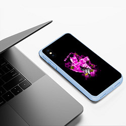 Чехол iPhone XS Max матовый Киллер Квин ЖоЖо, цвет: 3D-голубой — фото 2