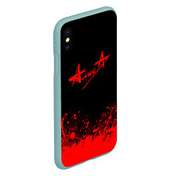 Чехол iPhone XS Max матовый АлисА на спине, цвет: 3D-мятный — фото 2