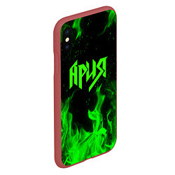 Чехол iPhone XS Max матовый АРИЯ, цвет: 3D-красный — фото 2