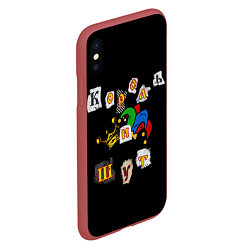 Чехол iPhone XS Max матовый Король и Шут Анархия спина, цвет: 3D-красный — фото 2