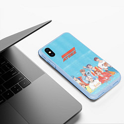 Чехол iPhone XS Max матовый Ateez K-pop, цвет: 3D-голубой — фото 2