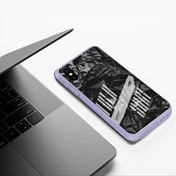 Чехол iPhone XS Max матовый Trea Sure Ateez, цвет: 3D-светло-сиреневый — фото 2