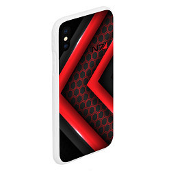 Чехол iPhone XS Max матовый Mass Effect N7, цвет: 3D-белый — фото 2