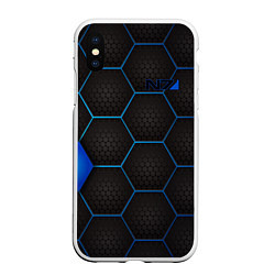 Чехол iPhone XS Max матовый Mass Effect N7