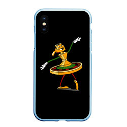 Чехол iPhone XS Max матовый Cuphead, цвет: 3D-голубой