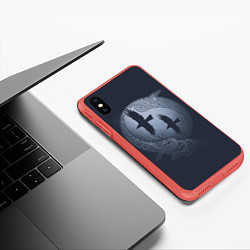 Чехол iPhone XS Max матовый Vikings, цвет: 3D-красный — фото 2