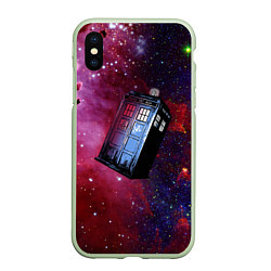 Чехол iPhone XS Max матовый Doctor Who, цвет: 3D-салатовый