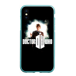 Чехол iPhone XS Max матовый Doctor Who, цвет: 3D-мятный