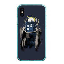 Чехол iPhone XS Max матовый Doctor Who, цвет: 3D-мятный