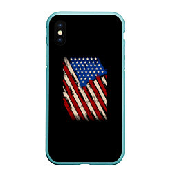 Чехол iPhone XS Max матовый Флаг, цвет: 3D-мятный