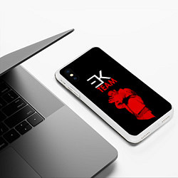 Чехол iPhone XS Max матовый ЕГОР КРИД TEAM, цвет: 3D-белый — фото 2