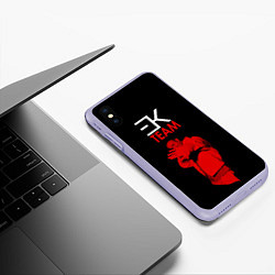 Чехол iPhone XS Max матовый ЕГОР КРИД TEAM, цвет: 3D-светло-сиреневый — фото 2