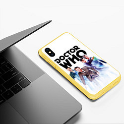 Чехол iPhone XS Max матовый Доктор Кто, цвет: 3D-желтый — фото 2