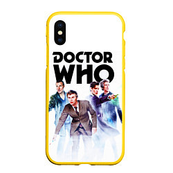 Чехол iPhone XS Max матовый Доктор Кто, цвет: 3D-желтый