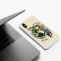Чехол iPhone XS Max матовый JoJo Bizarre Adventure, цвет: 3D-белый — фото 2