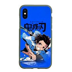 Чехол iPhone XS Max матовый Demon Slayer Kimetsu no Yaiba