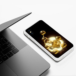 Чехол iPhone XS Max матовый Месси шестикратный, цвет: 3D-белый — фото 2