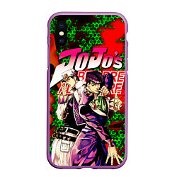 Чехол iPhone XS Max матовый Jojo, цвет: 3D-фиолетовый