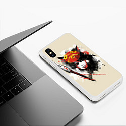 Чехол iPhone XS Max матовый Princess Mononoke, цвет: 3D-белый — фото 2
