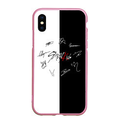 Чехол iPhone XS Max матовый STRAY KIDS, цвет: 3D-розовый