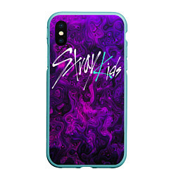 Чехол iPhone XS Max матовый Stray Kids, цвет: 3D-мятный