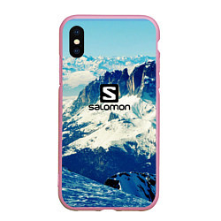 Чехол iPhone XS Max матовый SALOMON, цвет: 3D-розовый