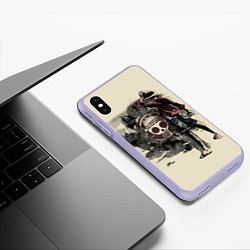 Чехол iPhone XS Max матовый One Piece, цвет: 3D-светло-сиреневый — фото 2