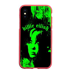 Чехол iPhone XS Max матовый Billie eilish, цвет: 3D-красный