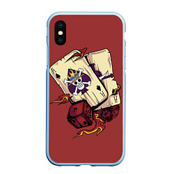 Чехол iPhone XS Max матовый One Piece, цвет: 3D-голубой