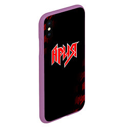 Чехол iPhone XS Max матовый АРИЯ, цвет: 3D-фиолетовый — фото 2