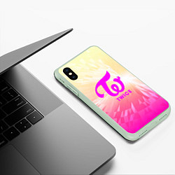 Чехол iPhone XS Max матовый TWICE, цвет: 3D-салатовый — фото 2