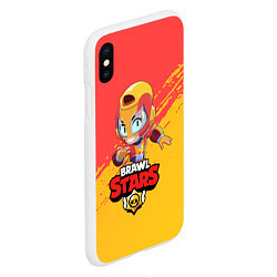 Чехол iPhone XS Max матовый BRAWL STARS MAX, цвет: 3D-белый — фото 2