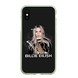 Чехол iPhone XS Max матовый BILLIE EILISH, цвет: 3D-салатовый