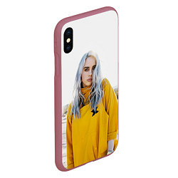 Чехол iPhone XS Max матовый BILLIE EILISH, цвет: 3D-малиновый — фото 2