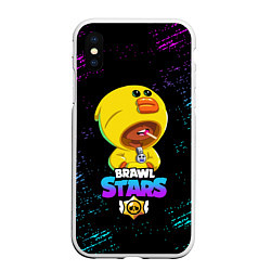 Чехол iPhone XS Max матовый Brawl Stars SALLY LEON, цвет: 3D-белый