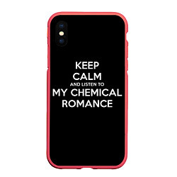 Чехол iPhone XS Max матовый My chemical romance, цвет: 3D-красный