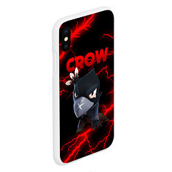 Чехол iPhone XS Max матовый BRAWL STARS CROW, цвет: 3D-белый — фото 2